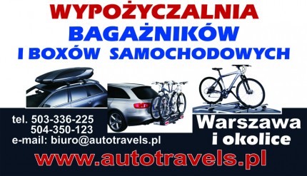 Wypożyczalnia bagażników i boxów samochodowych Thule Piaseczno i okolice - Baner_autotravels.jpg