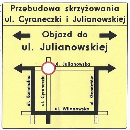 Przebudowa skrzyżowania Julianowska Cyraneczki